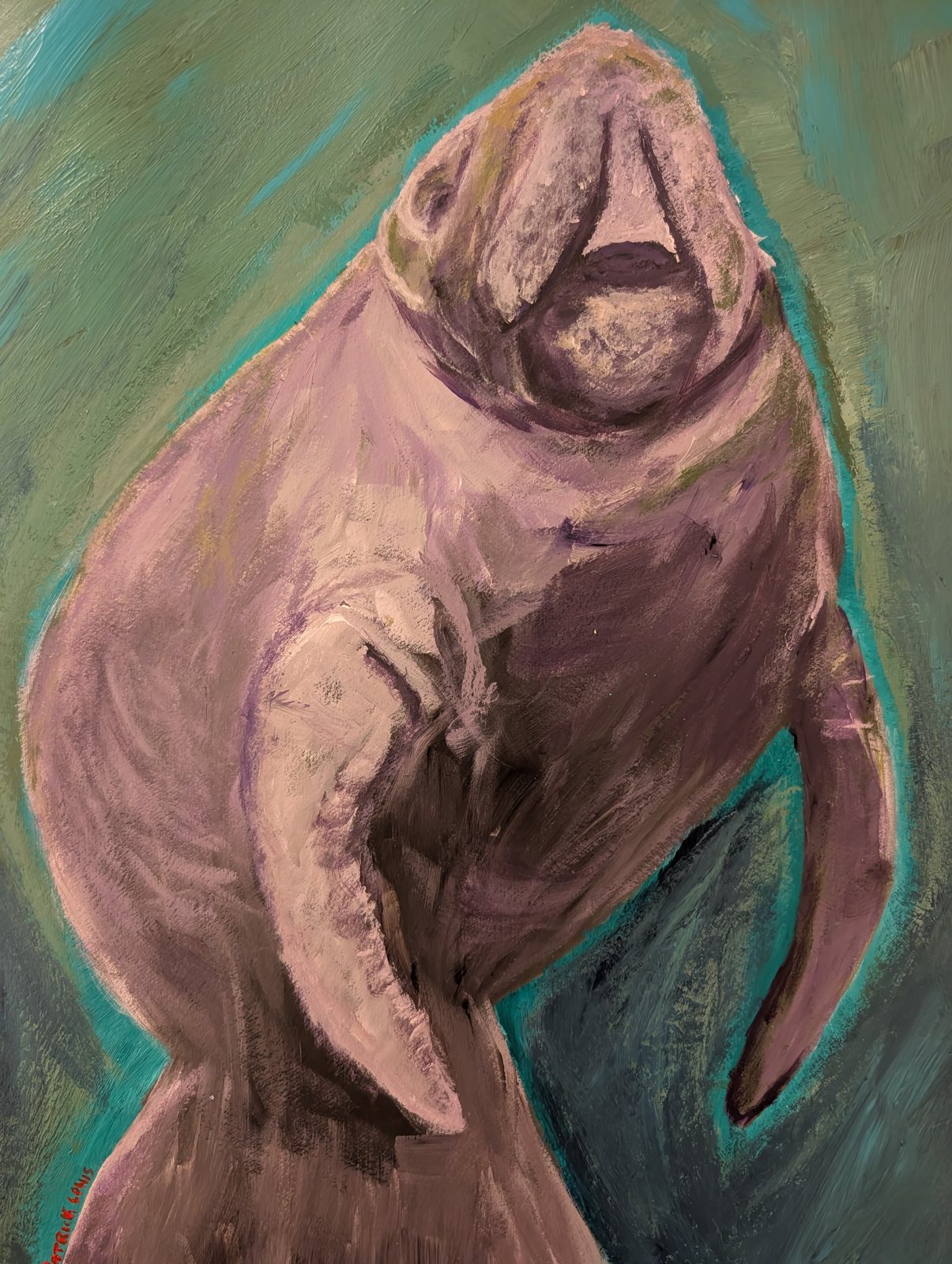Manatee on Green